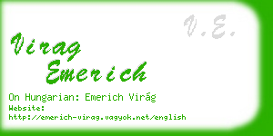 virag emerich business card